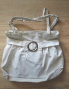 Biała torebka z ekoskóry vintage retro ekoskóra panterka klamra 2000s