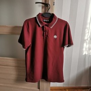 Oryginalna Koszulka Polo Pit Bull West Coast Regular Fit Burgundowa Rozm. M