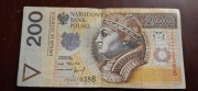 BANKNOT 200 ZŁ 1994 jedna z najrzadszych serii zastepczych   YB