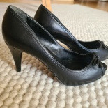 Czarne szpilki, damskie,Bagatt,odkryte palce,r.37.