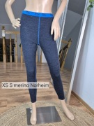 Granatowo-niebieskie legginsy Norheim wełna merino termiczne  outdoor 