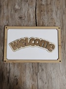 Tabliczka WELCOME Drewno HDF Loft 3D