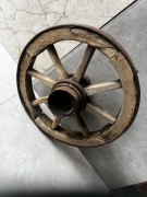 Zabytkowe oryginalne koło od wozu lata 20 XX wieku 38 cm