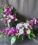 Zestaw stroik, wiązanka, kompozycja na cmentarz + bukiet do flakonu 373