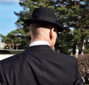 Kapelusz z wełny owczej czarny. Fedora. Witleather Skoczów. Rozmiar 59+ 