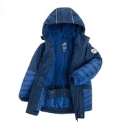 Cool Club, Kurtka narciarska chłopięca z kapturem, polar odblaski 170cm 14L