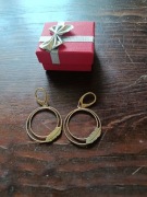 Kolczyki srebro złocone 