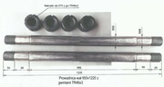 Prowadnica-wał z nakr.stal gat.55-fi50x1220-2szt./1kpl.