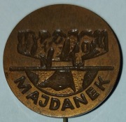 Znaczek, przypinka, odznaka na szpilce MAJDANEK lata 70-te XX w. 