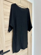 Mohito czarna sweterkowa sukienka damska z brokatem rozmiar S