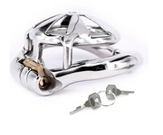 Stalowy mikro pas cnoty, Chastity cock cage klatka na penisa oring 51mm