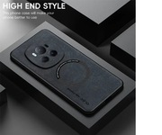 Honor Magic 6 Pro etui szare welur antypoślizgowe 