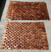 Podkładki na stół naturalne drewno ozdoba kostka eko Wielkanoc Boho  panele