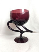 Puchar kielich makora mała 19 cm fiolet Krosno