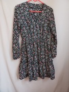 Sukienka czarna w kwiaty 34/XS House