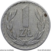 1 złoty 1976, Polska 