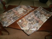 Cris Devi Secesja Adolf Mucha Złote Oliwka Kwiaty Ornamenty 340x150+270x150