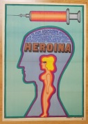 Heroina, Krajewski, ORYGINAŁ plakat filmowy 1969