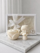 Podziękowanie dla gości świeca sojowa Komunia Chrzciny Chłopiec | noya