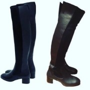 Zara czarne skórzane buty za kolano oficerki 39