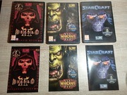 Diablo II + StarCraft + Warcraft III. Zestaw. PC PL/ANG 6/6 bez rys płyta!