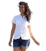 Mountain Warehouse Coconut__ Biała koszula z krótki rękaw bawełna__M