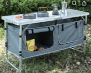 SZAFKA KEMPINGOWA STÓŁ ALUMINIOWY SKŁADANY XXL