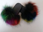 Klapki z naturalnym futrem 