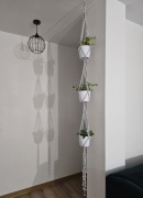 Kwietnik potrójny makrama boho 