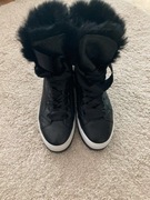 Zimowe botki skórzane ocieplane wełną i futrem lisa Högl