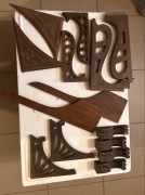 Stare elementy od mebli orzechowe