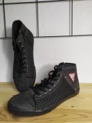 Guess Szare Czarne trampki Tenisówki Denim Wysokie Lekkie 38