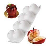 JABŁKO Duże 8 wnęk forma silikonowa 28*16*5.9 do Monoporcji, Pieczenia 