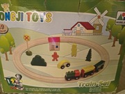 Klocki drewniane - kolejka i tory.