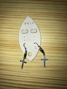 Kolczyki w kształcie krzyżyków jasnoniebieskie