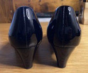 Buty na obcasie czółenka czarne 37 skóra nat GABOR
