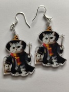 Kolczyki kot w stroju Harry Potter'a