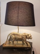 Lampa vintage tygrys złoty 