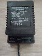 zasilacz transformatorowy regulowany AC DC 1,5 V12V 1A 18W