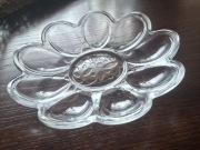 Szklany talerz, półmisek na jajka