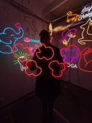 Popcorn. Neon Napis LED na Ścianę