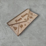 Koperta drewniana personalizowana pudełko na prezent 