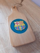 Fc Barcelona. Deska do krojenia ozdobna, z żywica  epoksydowej 