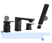 Valvex bateria wannowa stojąca 4-otworowa Loft, czarny mat 2455950