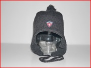 czapka uszatka POST CARD Swiss klapki nauszniki WEŁNA SUPER STAN  i JAKOŚĆ