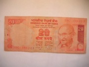 BANKNOT INDIA  20 Rupees 2010 r.