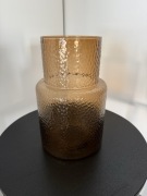 KONSTFULL Wazon, wzór/brązowy, 26 cm