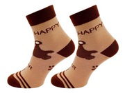 Skarpety Skarpetki Damskie Kolorowe Misie Bawełniane Wysokie Wzory