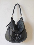 czarna torebka na ramię vintage torba damska na ramie eco skóra hobo boho