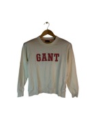 Sweter damski Gant kremowy duże logo Xs